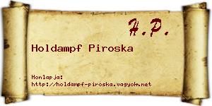 Holdampf Piroska névjegykártya
