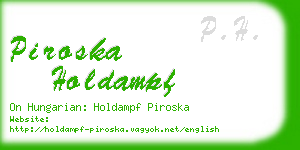 piroska holdampf business card